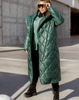 Long nylon coat with a zipper - Twiggy Shop