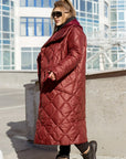 Long nylon coat with a zipper - Twiggy Shop