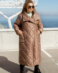 Long nylon coat with a zipper - Twiggy Shop
