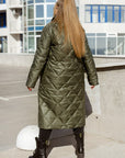 Long nylon coat with a zipper - Twiggy Shop