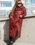 Long nylon coat with a zipper - Twiggy Shop