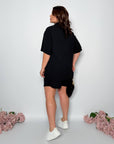 Shirt and shorts set от polyester и elastane, естествен дизайн, подходящ за летни разходки.