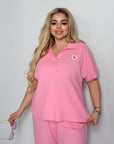 Ribbed knit set с cotton, spandex и polyester, комфортен и стиlinen за ежедневна употреба.