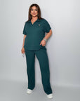 Ribbed knit set с cotton, spandex и polyester, комфортен и стиlinen за ежедневна носия.