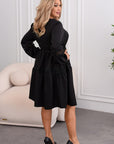Rochie evazată cu inserții din dantelă