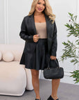 Faux leather set with shorts-skirt - Twiggy Shop