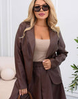 Faux leather set with shorts-skirt - Twiggy Shop