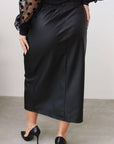 Midi skirt made of faux leather - Twiggy Shop