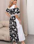 Floral midi dress от polyester, модел с лек и елегантен дизайн, подходяща за летни и ежедневни случаи.