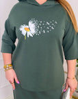Knit set with skirt, Beige цвят, с дълги Sleeveи и кръгло деколте, от polyester и spandex.