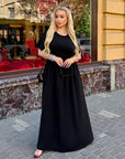 Long crepe dress