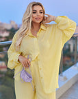 Structured fabric set EU082025 с polyester и spandex, показан на изображението, с текстурирана повърхност.
