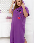 Light hooded dress Waist polyester, модел на марката YR, с уup toбен дизайн и светъл цвят.