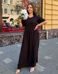 Long crepe dress