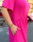 Long crepe dress