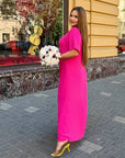 Long crepe dress