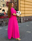 Long crepe dress