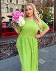 Long crepe dress