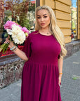 Long crepe dress
