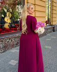 Long crepe dress