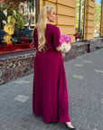 Long crepe dress