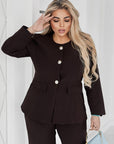 Стилно дамско Blazer with statement buttons , polyester, viscose и spandex, изображение IMG_8540.