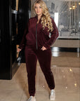 Velvet set with a zipper - Twiggy Shop
