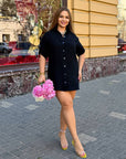 Short muslin shirt dress