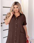 Short muslin shirt dress