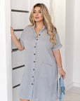 Short muslin shirt dress