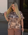 Printed blouse set