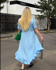 Loose-fit dress with ruffles