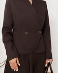 Cropped Double-Breasted Blazer