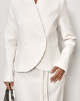 Cropped Double-Breasted Blazer