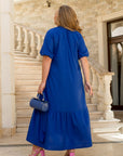 Linen midi dress with a belt - Twiggy Shop