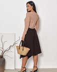 Asymmetric Midi Skirt