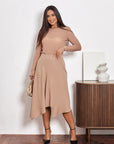 Asymmetric Midi Skirt