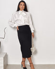 Below-the-Knee Pencil Skirt