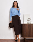 Below-the-Knee Pencil Skirt