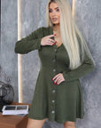 Short button-up dress