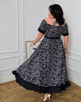 Long soft dress with ruffles