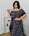 Long soft dress with ruffles