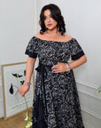 Long soft dress with ruffles