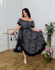 Long soft dress with ruffles