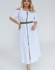 Linen dress with belt