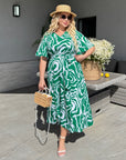 Midi dress with belt