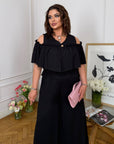 Комплект от памучна Fabric с волан, Composition 70% cotton и 30% polyester, с деликатен дизайн и фини детайли.