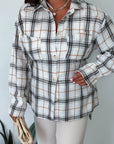 Checked shirt with a belt made from cotton and polyester, stylish design, image of shirt with checked pattern and belt.
