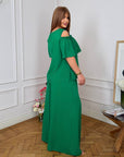 Комплект от памучна Fabric с волан, White цвят, съдържа 70% cotton и 30% polyester, подходящ за ежедневна употреба.