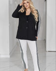 Business set with stone embellishments print , изработен от polyester 80%, lycra 2% и nylon 18%, изображение на модел.